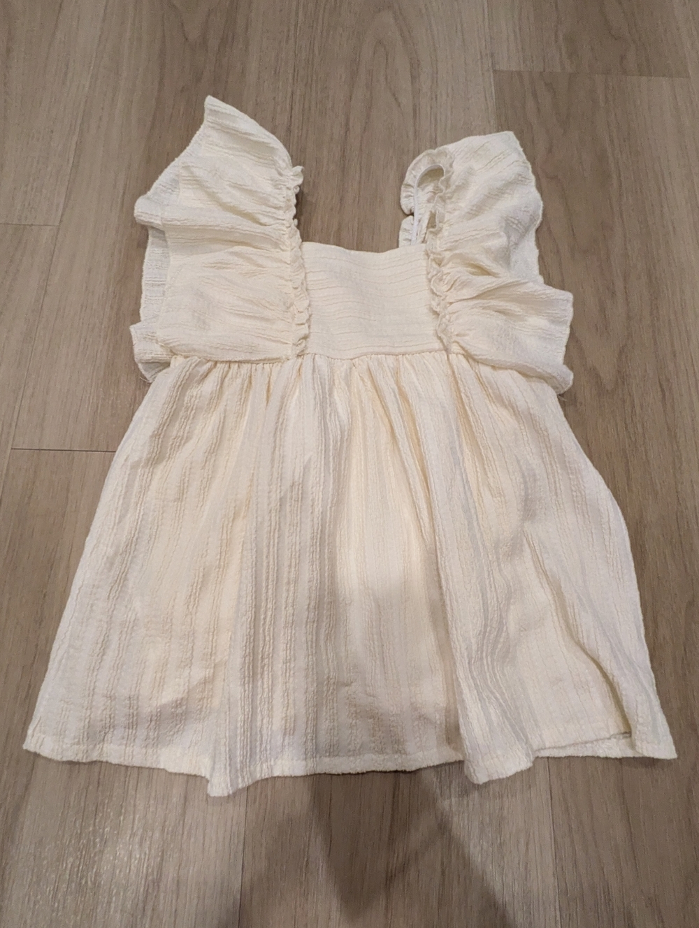 Zara Cream Baby Dress Textured 12-18